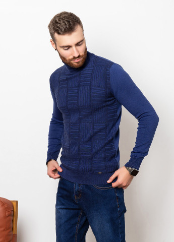 Синій демісезонний светр чоловічий джемпер ISSA PLUS GN4-59