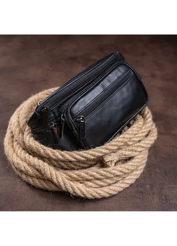Сумка поясна з овечої шкіри 16х12х6 см Vintage (242189267)
