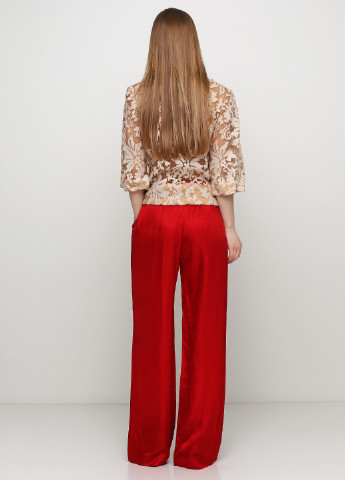 Красные кэжуал демисезонные прямые брюки Kristina Mamedova