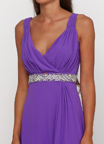 Фиолетовое вечернее платье в греческом стиле TFNC London однотонное