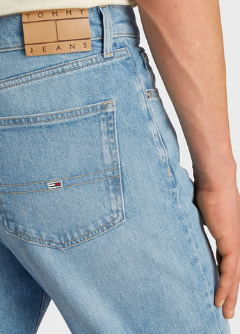 Голубые демисезонные зауженные джинсы Tommy Jeans