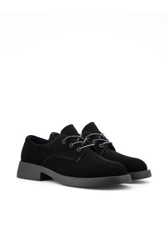 Respect Туфлі дербі чорний з натуральний велюр, україна — демісезон (306619538)