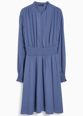 Синее кэжуал платье клеш C&A однотонное