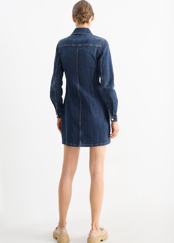 Темно-синя джинсова сукня сукня-сорочка C&A однотонна
