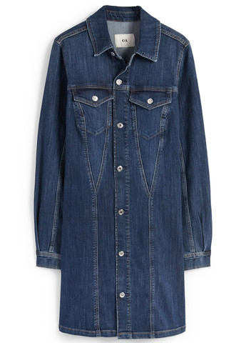 Темно-синя джинсова сукня сукня-сорочка C&A однотонна