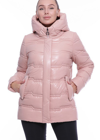 Светло-розовая зимняя куртка Rolana