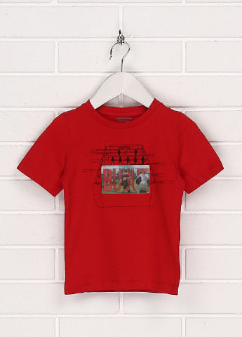 Красная летняя футболка Vertbaudet