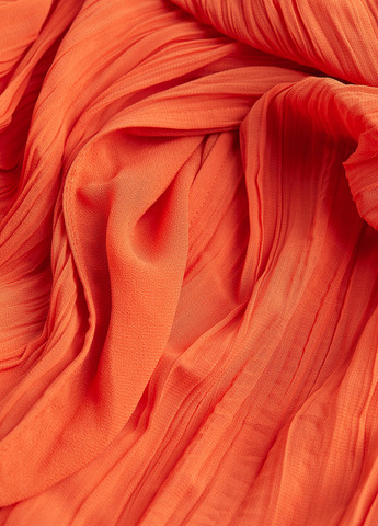 Оранжевое кэжуал платье а-силуэт H&M однотонное