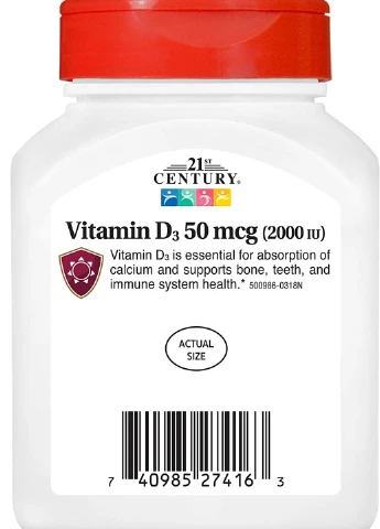 Вітамін Д Vitamin D3 2000 IU 250 sgels 21st Century (254325714)