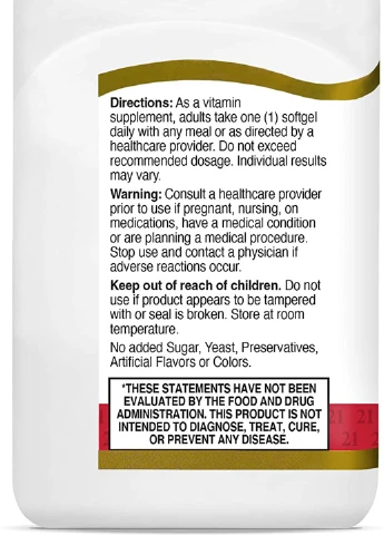 Вітамін Д Vitamin D3 2000 IU 250 sgels 21st Century (254325714)