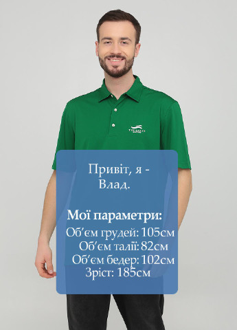 Зеленая футболка-поло для мужчин Greg Norman однотонная