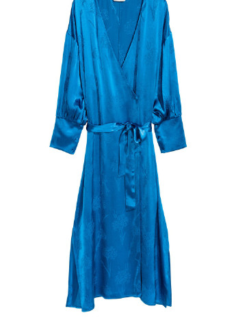 Блакитна кежуал плаття H&M з квітковим принтом