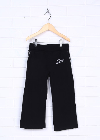Черные кэжуал демисезонные брюки со средней талией Mix Small