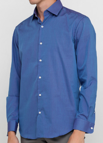Синяя кэжуал рубашка однотонная Arrow
