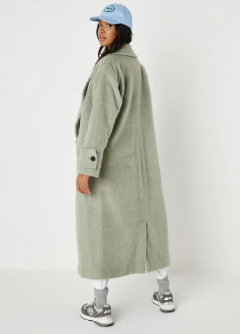 Оливкове демісезонне Пальто однобортне Missguided