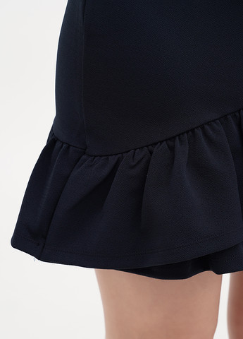 Темно-синяя кэжуал однотонная юбка Miss Poem а-силуэта (трапеция)