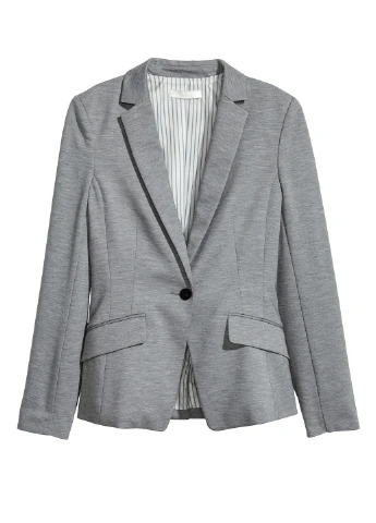 Серый женский жакет H&M меланжевый - демисезонный