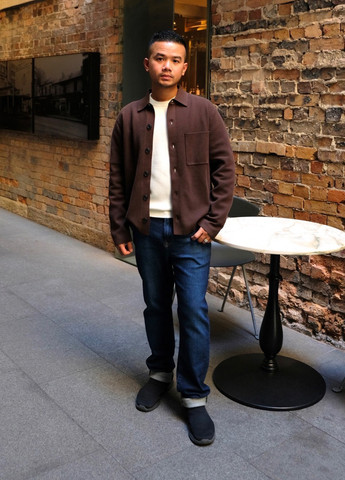 Коричневый демисезонный кардиган Uniqlo