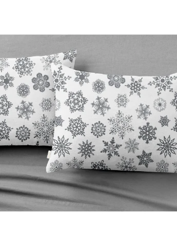 Комплект подросткового постельного белья RANFORS GREY SNOWFLAKES GREY (наволочка 50х70 - 1 шт и пододеяльник 160х220) Cosas (251370442)