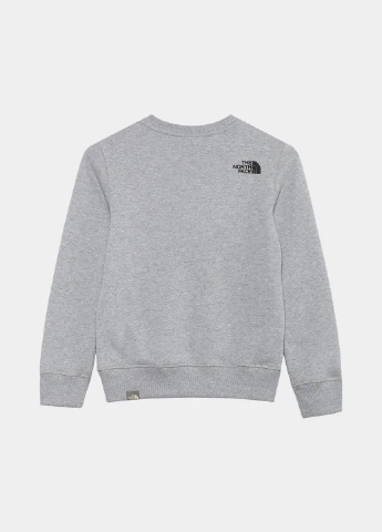 Серый свитшот The North Face логотип без декора (327373787)