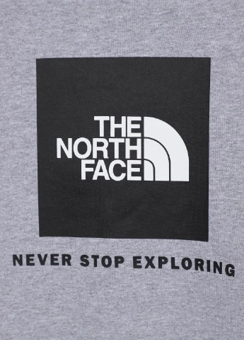 Серый свитшот The North Face логотип без декора (327373787)