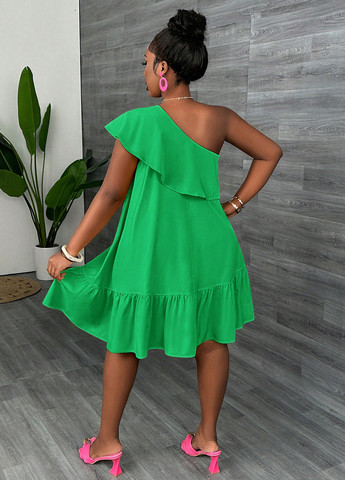 Зелена кежуал сукня а-силует SHEIN однотонна