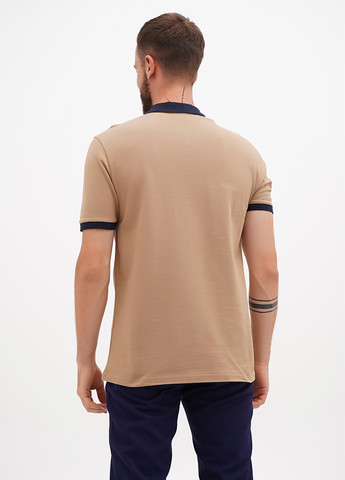 Бежевая футболка-поло для мужчин U.S. Polo Assn. однотонная