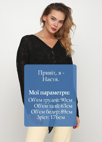 Черная демисезонная блуза luxury by new denmark