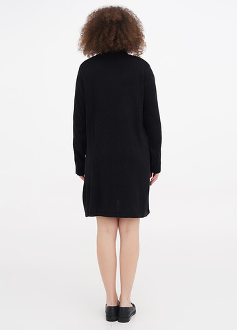 Черное кэжуал платье платье-свитер Signature Collection однотонное