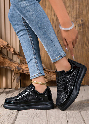 Кроссовки SHEIN чёрные демисезоны (342964972)