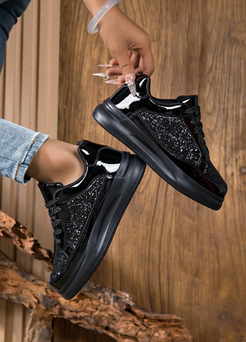 Кроссовки SHEIN чёрные демисезоны (342964972)