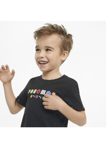 Чорна демісезонна дитяча футболка x smileyworld kids' tee Puma