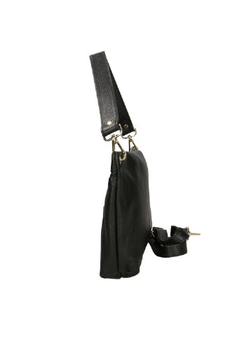Сумка Italian Bags Клатч однотонная чёрная кэжуал