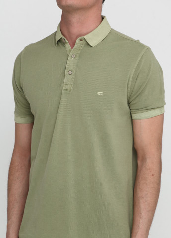 Оливковая (хаки) футболка-поло для мужчин Camel Active однотонная