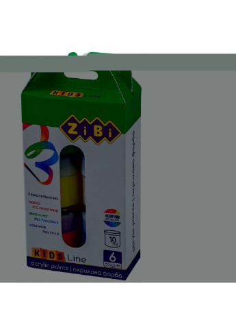 Краски для рисования KIDS Line Акрил 6 цветов по 10мл (ZB.6660) Zibi (254067278)