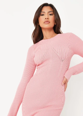 Рожева кежуал сукня сукня светр Missguided однотонна