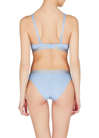 Голубой бралетт бюстгальтер Emporio Armani без косточек полиамид