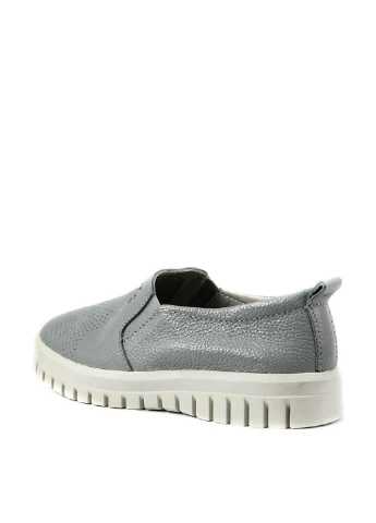 Серые мокасины Allshoes с тиснением однотонные
