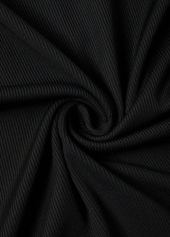 Черное кэжуал платье платье-футболка, силуэтная SHEIN однотонное