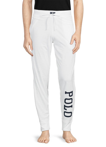 Белые спортивные демисезонные джоггеры брюки Ralph Lauren