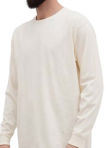 Лонгслів Blue 84 однотонний айворі кежуали трикотаж, бавовна