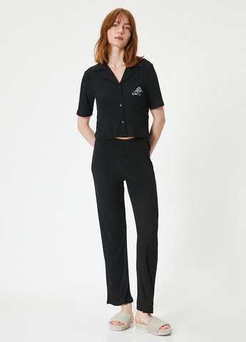 Черная всесезон пижама (рубашка, брюки) рубашка + брюки KOTON