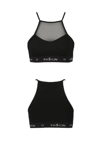 Спортивний топ з прозорою вставкою PS006 TOP white, size XL Passion (255615034)