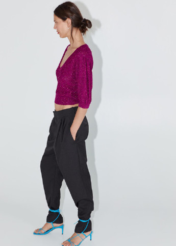 Пурпурный демисезонный пуловер пуловер Zara