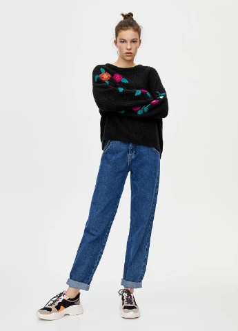 Чорний демісезонний джемпер джемпер Pull & Bear