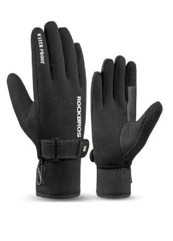 Велоперчатки универсальные непромокаемые велосипедные перчатки теплые полиэстер (473088-Prob) S Черные Unbranded (253866141)
