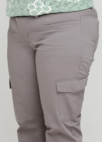 Серые кэжуал демисезонные прямые брюки Sheego