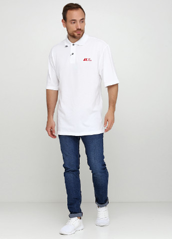 Белая мужская футболка поло Ashworth с логотипом