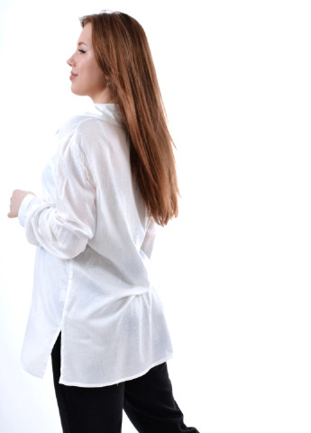Молочная летняя блуза с принтом Luxik