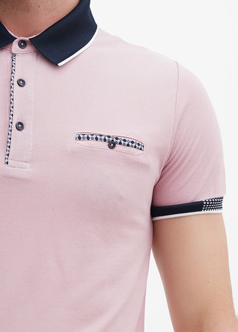 Светло-розовая футболка-поло для мужчин Benson & Cherry однотонная